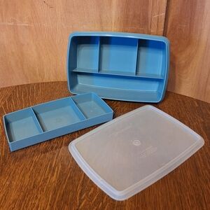 Vintage 1980s Tupperware Tuppercraft "Stow-N-Go" Container, 3 Piece Set